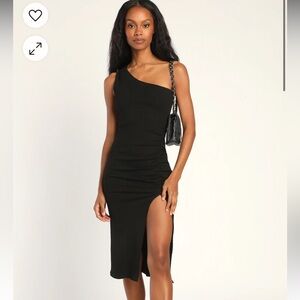 Lulu’s over the shoulder bodycon dress